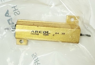 Arcol HS 50 50R F Wirewound Resistors - Chassis Mount 50W 50 OHM1% LOT OF 3