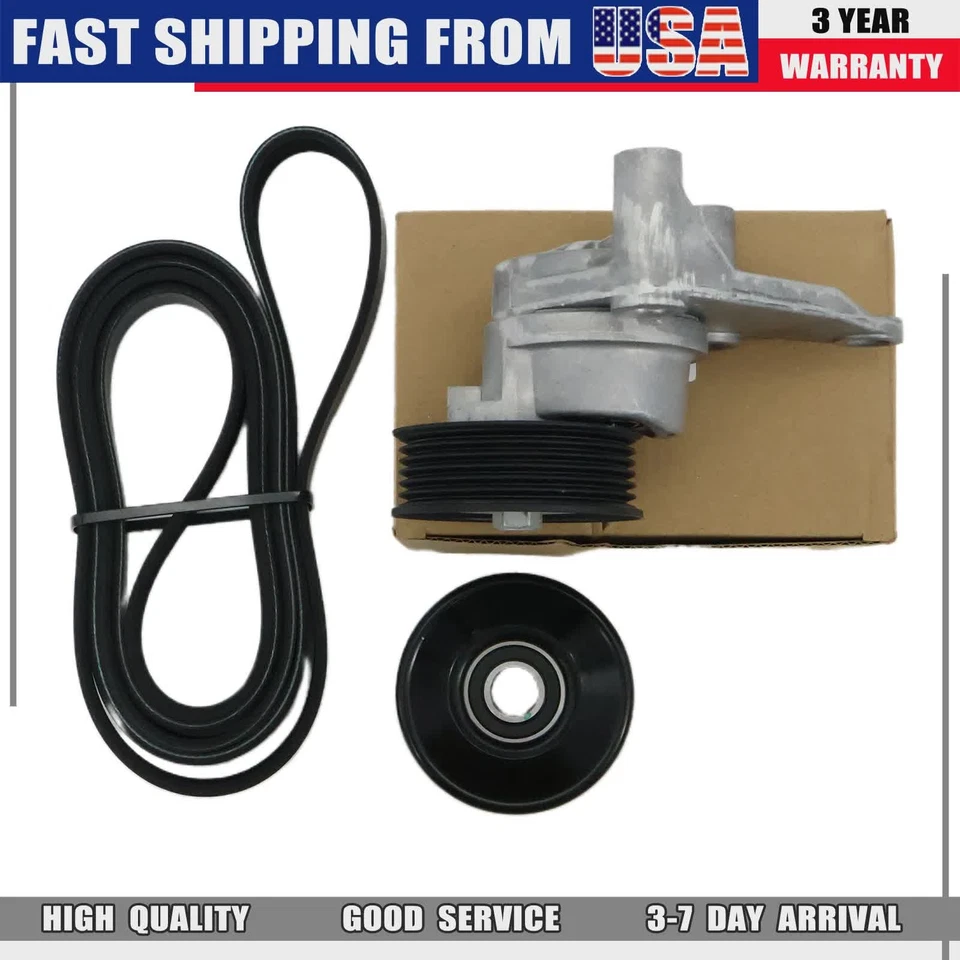 NEW Drive Belt Tensioner Pulley Kit For Chevrolet GMC Isuzu Tahoe Savana Express - Изображение 4 из 4