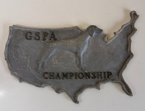 VTG German Shorthaired Pointer Association Dog Breed Aluminum Plaque USA