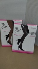 2 NWT On The Go Ultra Sheer Pantyhose-Coffee Off Black X-large Queen
