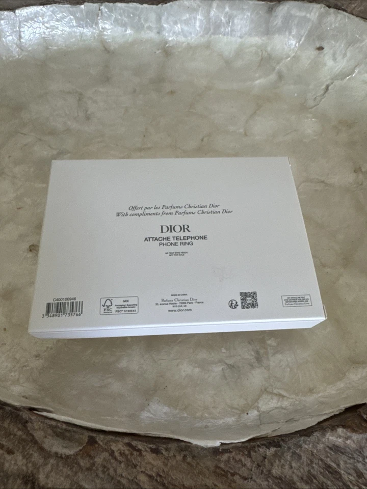 DIOR 2025 J'adore Phone Mobile Cord/ID Card With Charms Gold White Straps NEW - Image 4 of 4