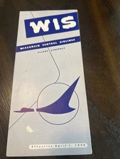 1948 WISCONSIN CENTRAL AIRLINES TIMETABLE-EXCELLENT