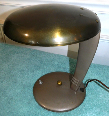 RARE Vintage Faries Eye-Saver Streamline Cobra Saucer MCM Desk Lamp Deco ATOMIC