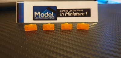 MODEL LIGHTING SOLUTIONS 1:14 Scale Marker lenses For Tamiya Trucks & Trailers Pack Of 10 Orange