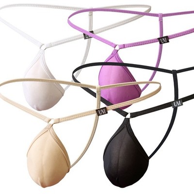 Herren Low Rise Tangas G String Unterwäsche Große Tasche Dünner Gürtel T Rü