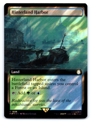 Hinterland Harbor Extended Art Surge Foil - Fallout Universes Beyond - MTG