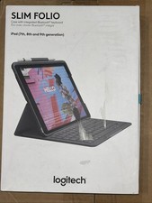 Logitech Slim Folio Case Integrated Bluetooth Keyboard iPad 7th  8th Generation