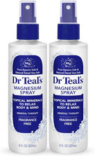 Magnesium Spray Dead Sea Salt Topical Fragrance Free 8 Fl Oz 2 Pack