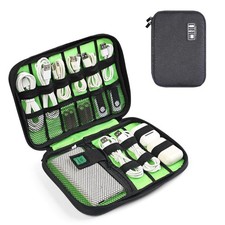 Travel Cable Organizer Bag, Flat Cord Organizer Bag, Portable Electronics Case,