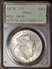 Rattler 1878 7TF's Silver Morgan Dollar MS 62 PCGS # 5062037 + Bonus