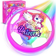Unicorn Hover Soccer Ball for Girls, Light Up Air Floating Toys for Girls Age...