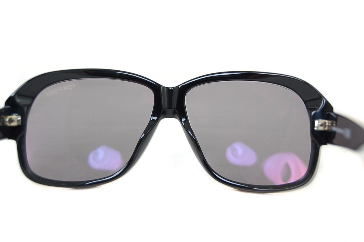 EUC TOM FORD 60mm Lyle TF837-N 01C 60013 140-2 Square Sunglasses Authentic TOM FORD LYLE TF837 01C Mens Large XL Square Plastic Retro  main image 4