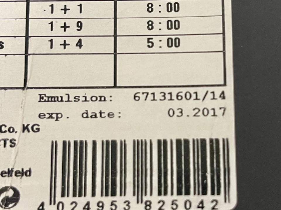 Rollei RPX 25 B&W 4x5” Film.  25 Sheets. Unopened Box.  Exp: 03/17 - Image 3 of 4