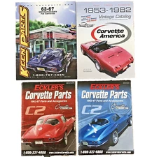 Corvette Vintage Parts Catalogs Keen, Ecklers, Corvette America Asstd Lot of 4