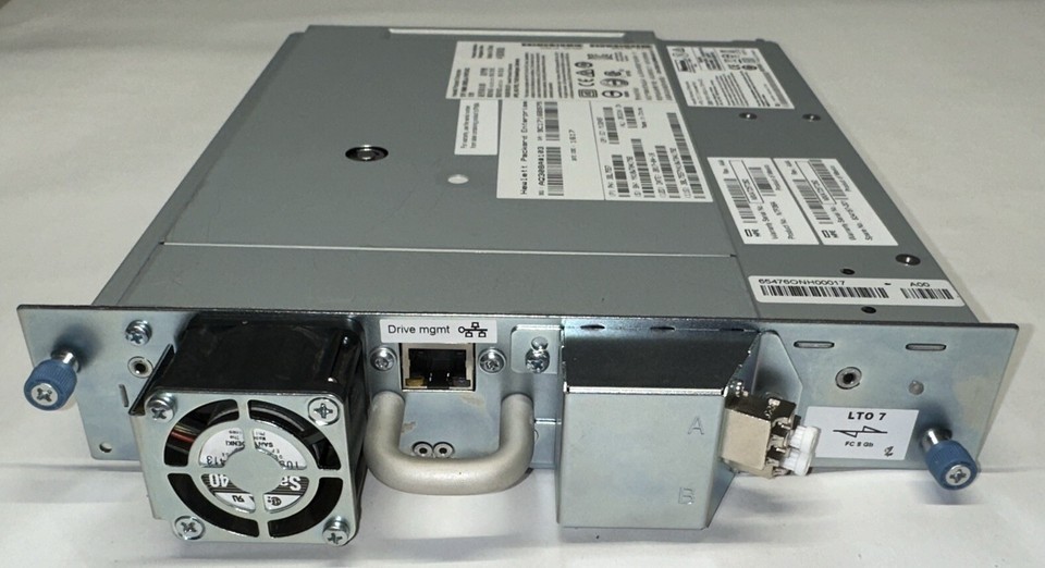 HPE LTO7 Tape Drive Fiber in tray 38L7557 N7P36A Not Working LTO 7