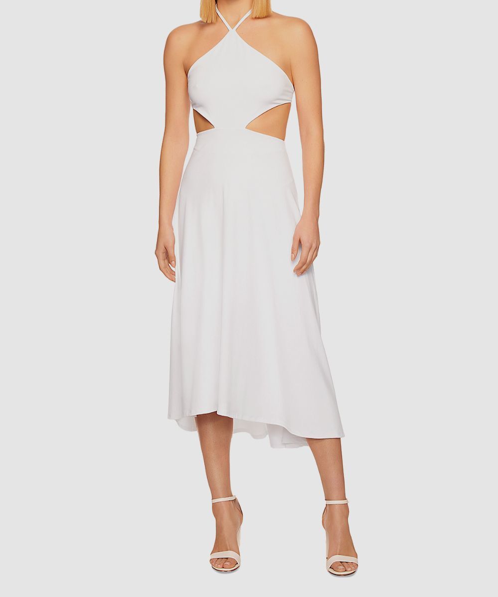 Susana Monaco Dresses | Susana Monaco High-Low Halter Dress In Sugar Nwt | Color: White | Size: M