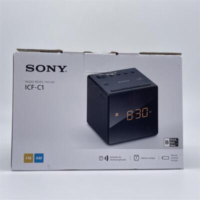 Sony ICF-C1B Uhrenradio (LED-Display, Alarm) schwarz