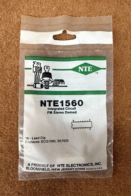 NOS NEW NTE Electronics NTE1560 IC, FM Stereo Demodulator (ECG1560) 1 ...