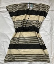 Merle Dress Striped With Scarf Vintage Fashion Size S