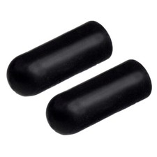 Black Rubber Tips for 5/8" Round Wheelchair Lock Extensions Set of 2