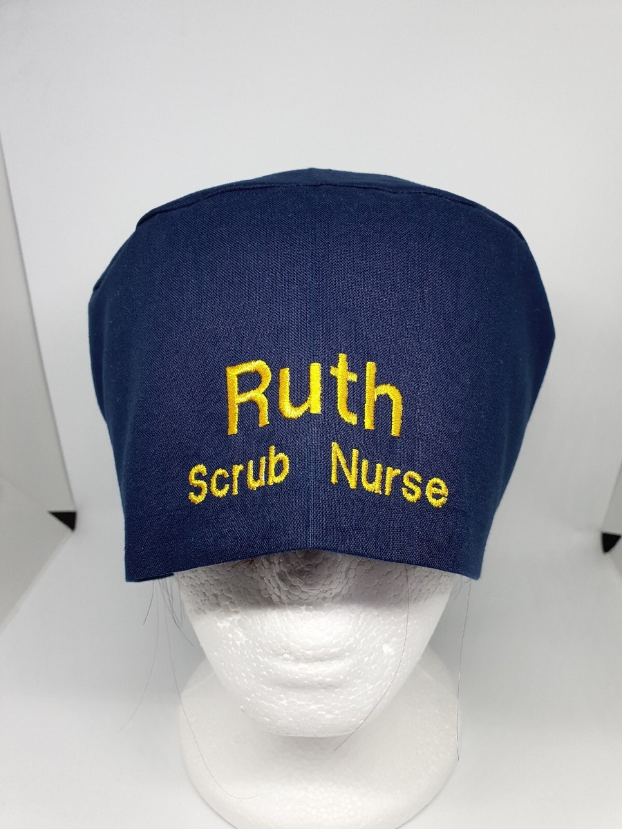 Personalised Embroidered Scrub Hat For Surgeon, Doctors, Nurses