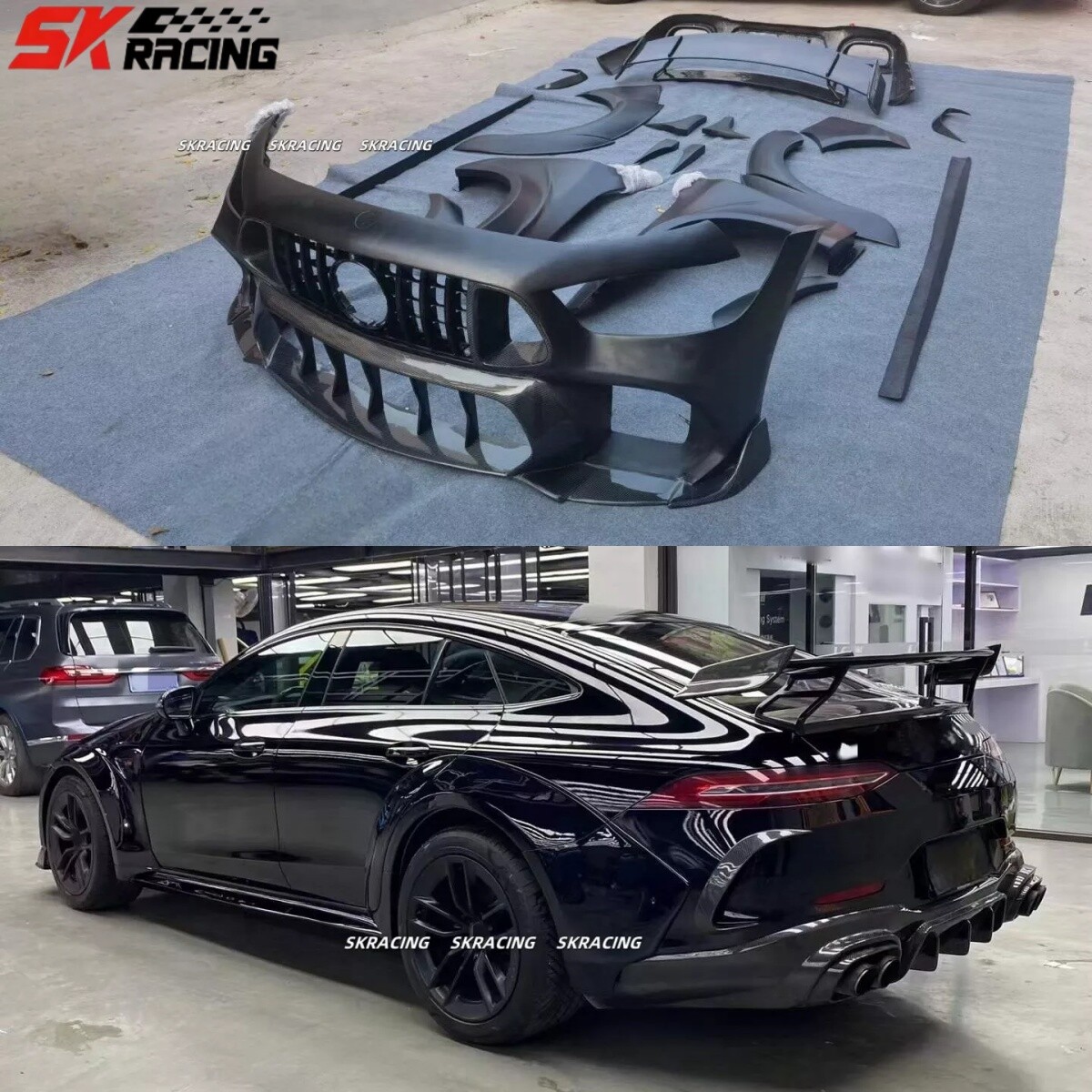 Fits Benz AMG GT53 GT43 GT63 Half Carbon Fiber Body Kits Trim 