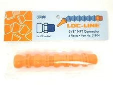 LOC-LINE #51804 3/8" NPT CONNECTOR 4 PIECE  PACK -NEW COOLANT HOSE