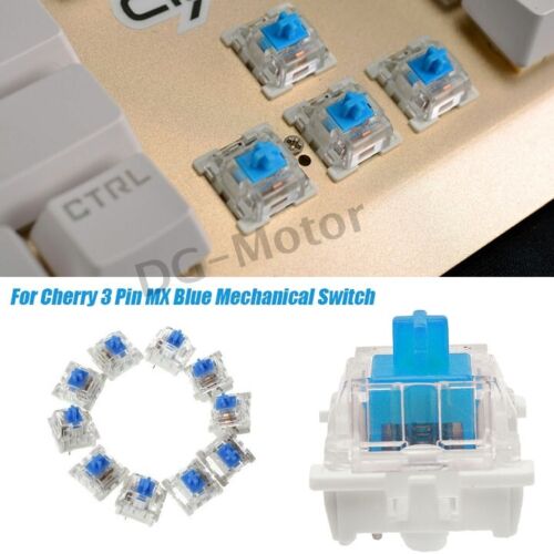 For Cherry 3 Pin MX RGB Mechanical Switch Blue Gaming Keyboard Replacement - Picture 1 of 4