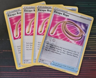 Escape Rope - 125/163 - Battle Styles - 1 Reverse 3 Nicht-Spielset (x4) Pack Frisch