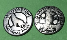 Yellowstone National Park Wolf/Old Faithful Token