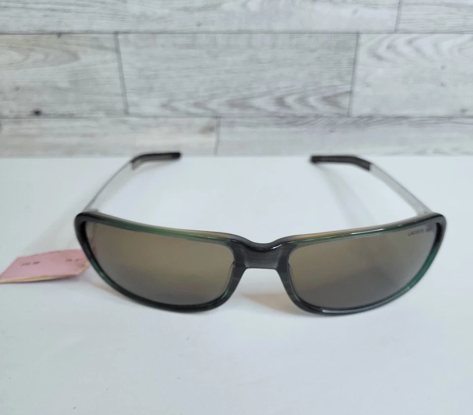 Gafas de sol LACOSTE 2521 unisex verde plata marco aviador rectangulares nuevas de colección Foto 2 de 4