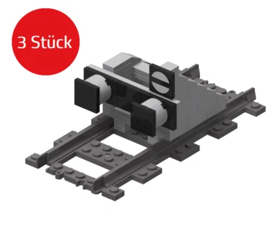 3x JFB Toys Prellbock mit je 63 Teilen (kompatibel zu Lego 60198,60197,60205)