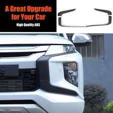 ABS Matte Black Side Front Bumper Cover Trim For Mitsubishi L200 Triton 19-23 US