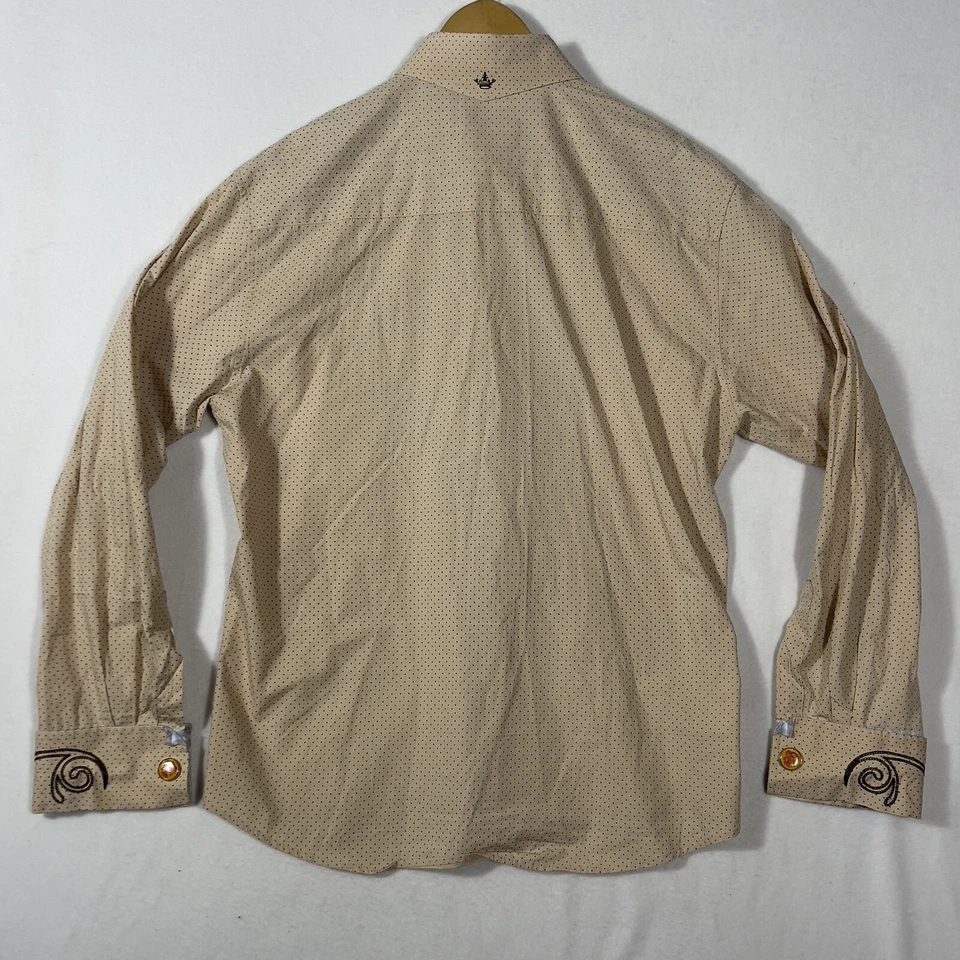 English Laundry Shirt button front Christopher Wicks embroidered, brown, size L. - Image 2 of 4