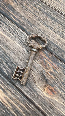Victorian Mansion Cast Iron Skeleton Key 4