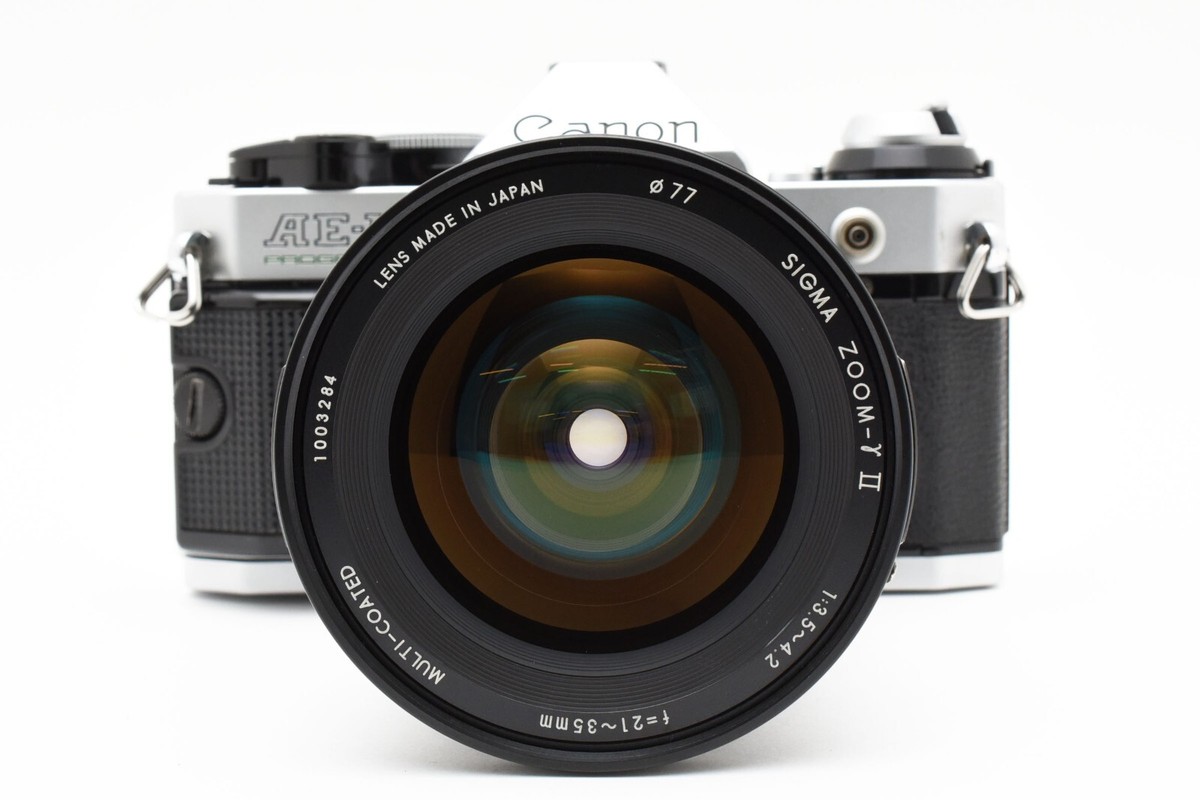 Canon AE-1 Program シグマ21〜35 ｆ3.5〜4.2付き Near MINT] Canon AE-1 Program 35mm sigma zoom γⅡ21〜35mmf3