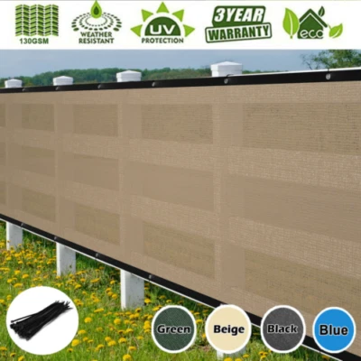 CLISELDA 50ft Privacy Screen Fence Heavy Duty Fencing Mesh Shade Net Cover Wall Backyard