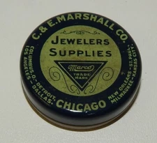 C & E Marshall Co. Chicago  -  Vintage Watch Parts Tin