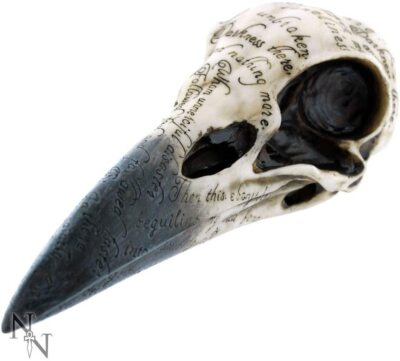 Nemesis Now Edgars Raven Skull Figurine 25cm Ivory