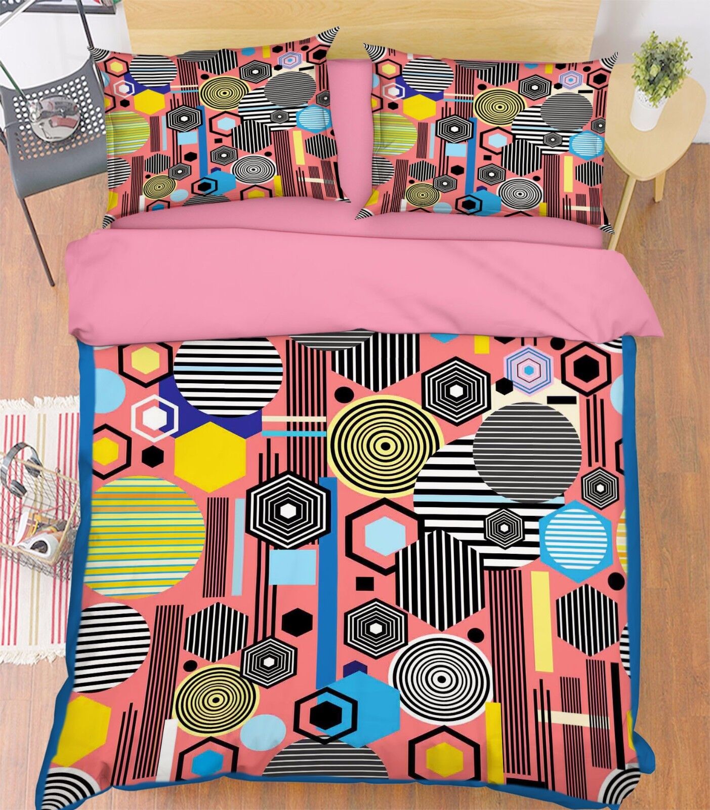 3D Black Lines 755 Bed Pillowcases Quilt Duvet Cover Set Single Queen UK Summer Niska cena