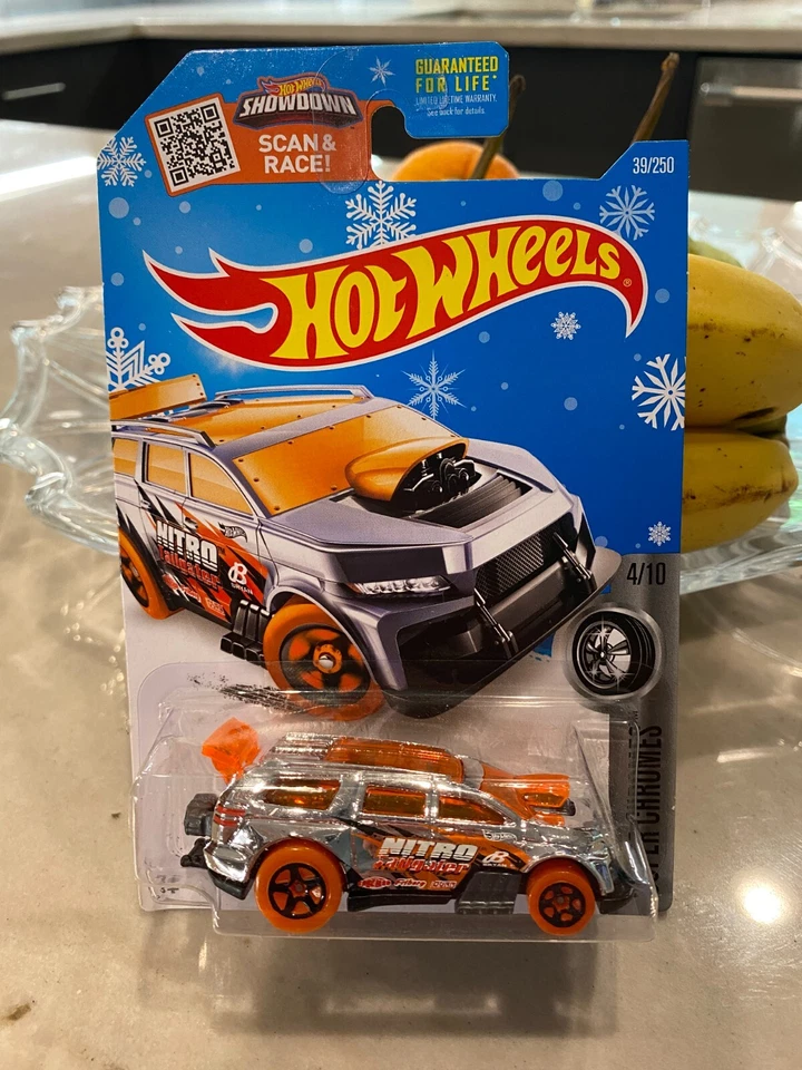 2016 Hot Wheels SnowFlake #39 Super Chromes 4/10 NITRO TAILGATOR Chrome wOrgWhl - Photo 1/1