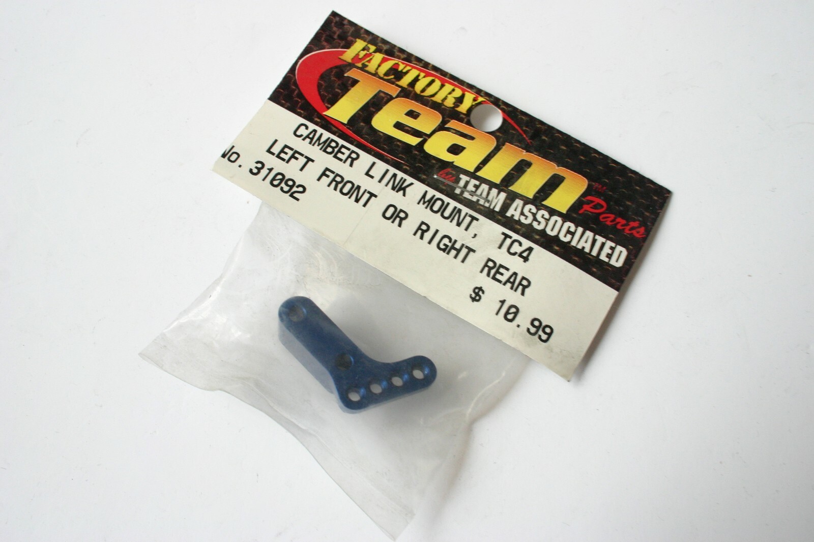 Team Associated TC4 FT Blue Aluminium Camber Link Mount (Fr L or Rr R) AS 31092