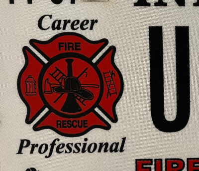 FIREFIGHTER license plate Fireman Fire Fighter Brigade Marshall