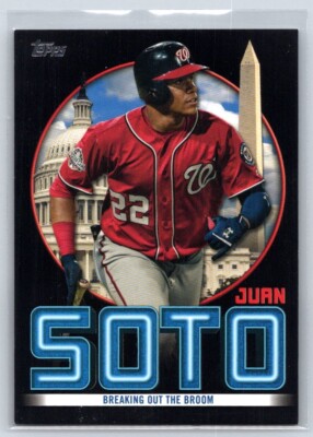 2021 Topps Series 1 Breaking Out The Broom #JSH-7 Juan Soto Nationals Black /299