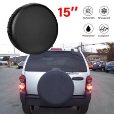 15 Inch Spare Tire Cover Soft Wheel Pvc Leather Bag Protector For Jeep Liberty