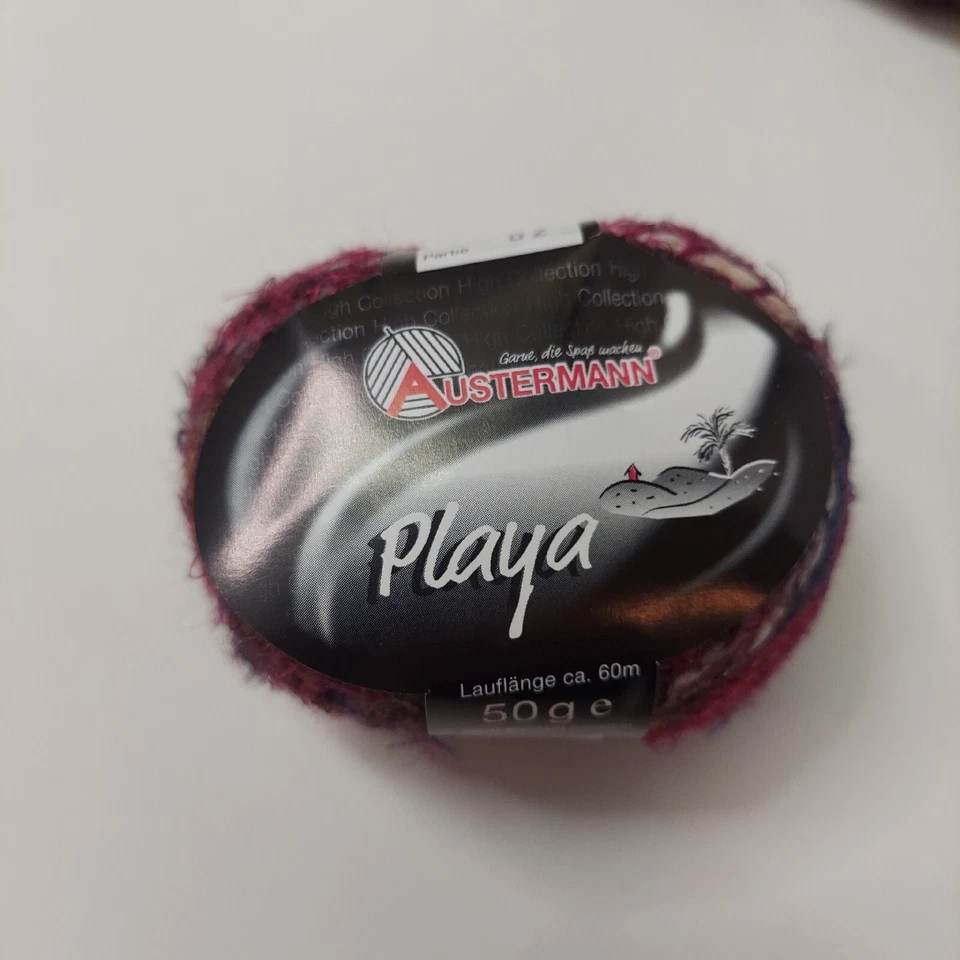 Austermann Playa Yarn Lot of 18 Balls 50g each Fuchsia Blend Pretty Pink Red - Image 2 of 4