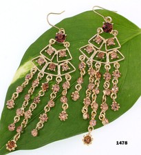 Swarovski Crystal Chandelier Earrings - Topaz - ER-1478GD-TP