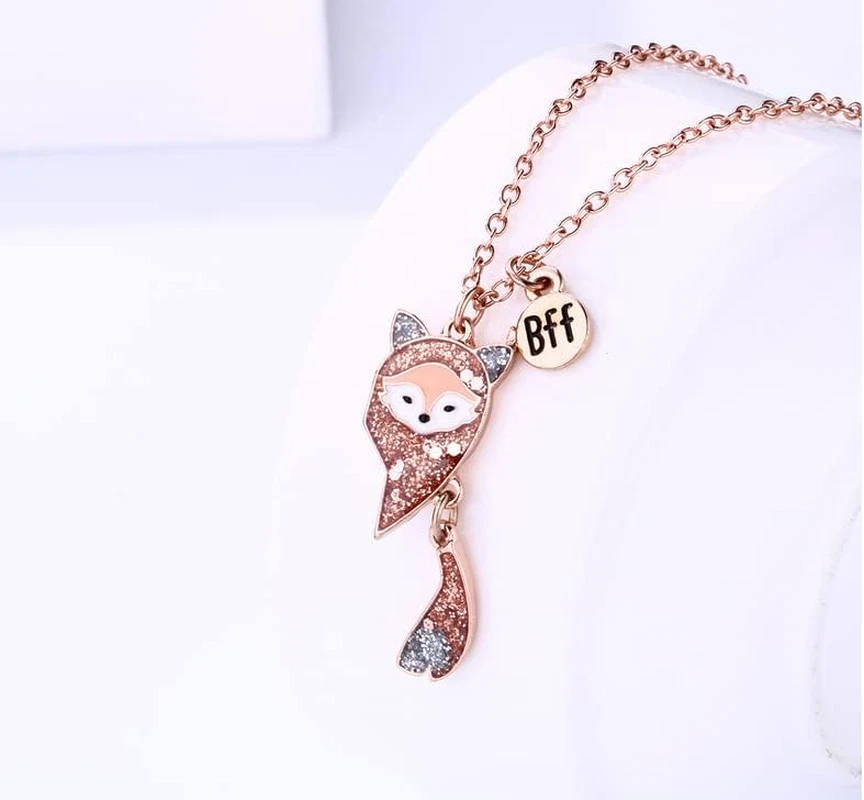 Beste Freunde für Immer Halsketten, Freundschaft Gold Fuchs Anhänger Ketten Hals - Bild 2 von 4