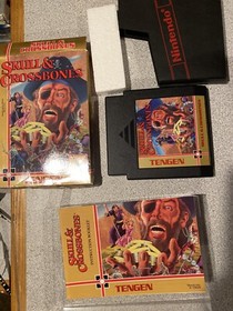 Skull & Crossbones (Nintendo NES 1990), CIB- Rare- original box tabs in tact!