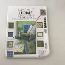 #M4409 McCalls home decor pillows sewing pattern